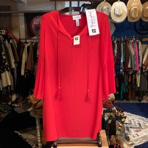 Joseph Ribkoff NWT Vibrant Red Long Sleeve Dress